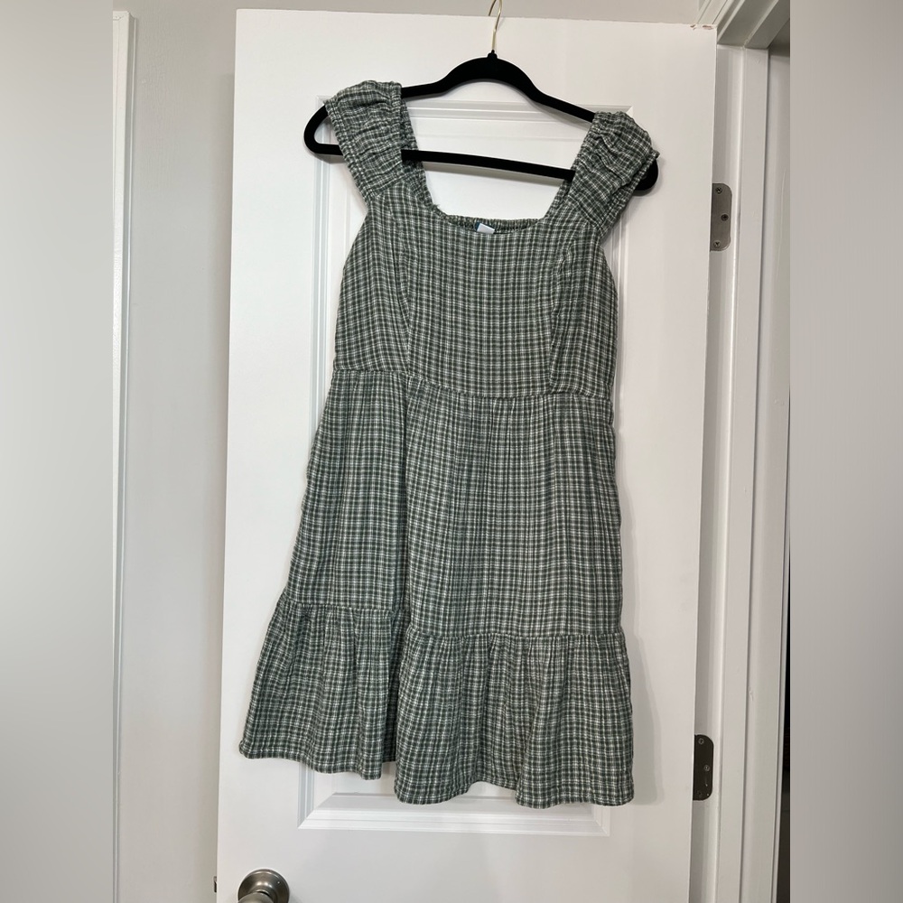 Old Navy Green Plaid Dress